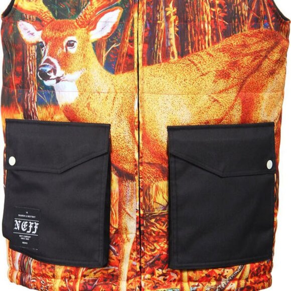 Neff Deer Bright Chalet Quilted Vest - Picture 7 of 8